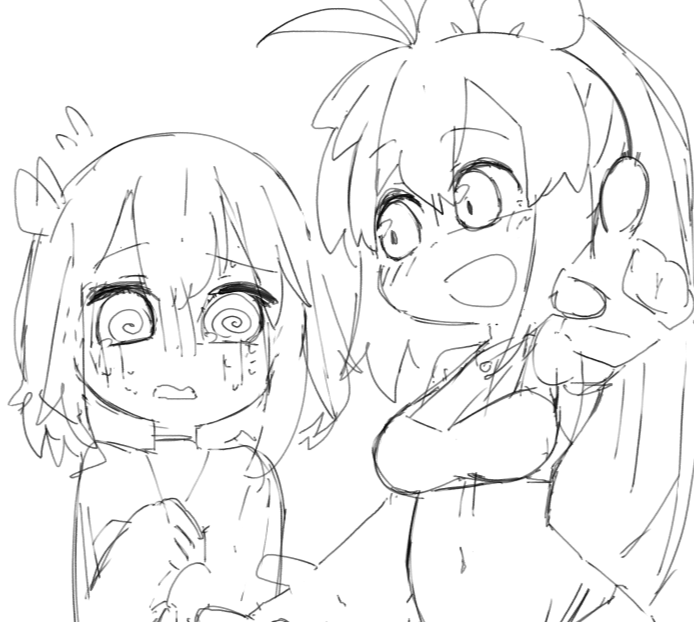 最近ボを描けてないのでskebのラフを載せてみるの巻 