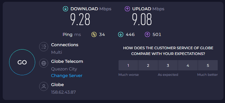 marcoferrer9's tweet photo. @enjoyGLOBE 500 mbps? https://t.co/K04yrj0VQ7