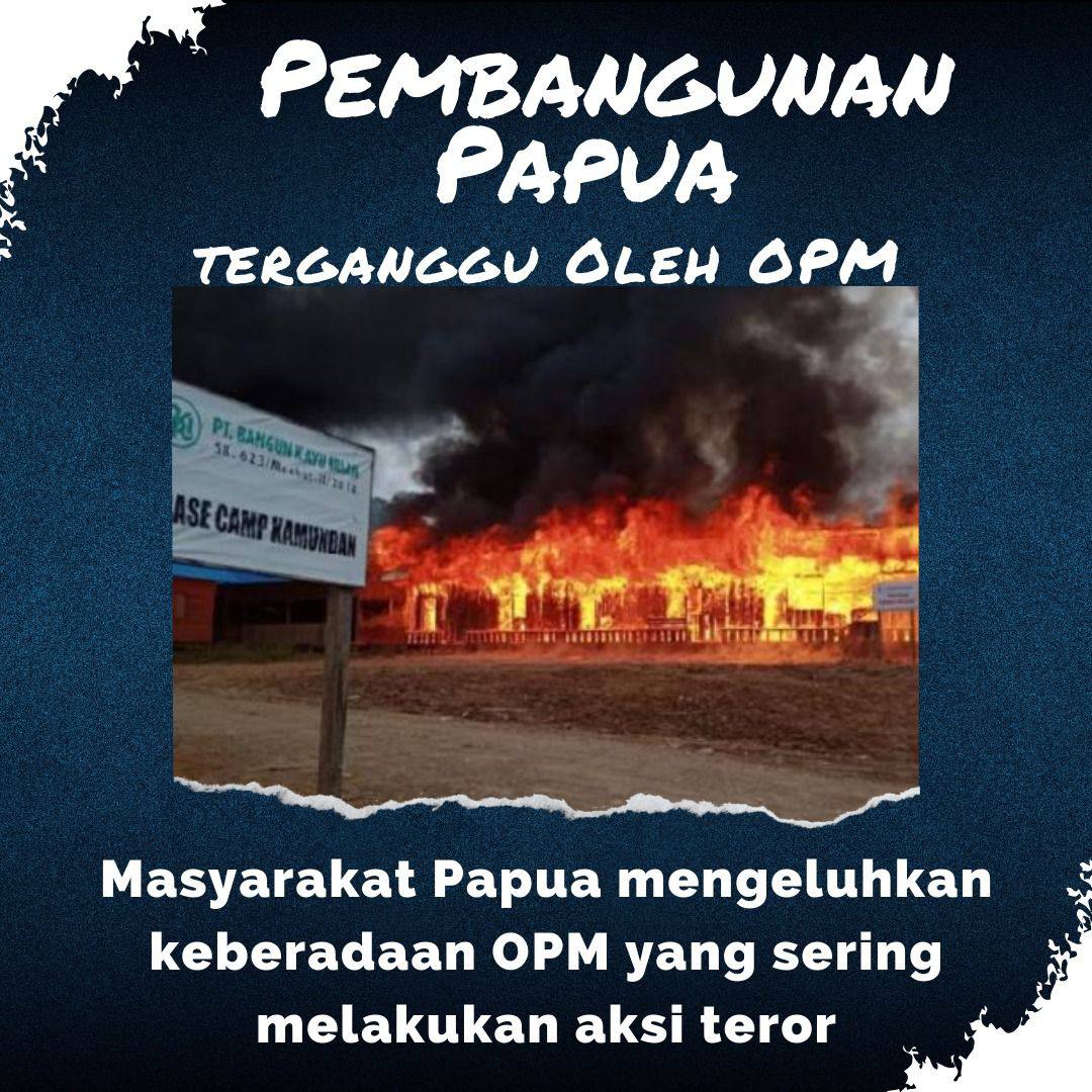 NadiaCo17's tweet photo. Aksi anarkis dan teror yang terus dilakukan oleh Organisasi Papua Merdeka (OPM) telah menghambat upaya percepatan pembangunan di wilayah Papua. Tidak hanya melakukan perusakan terhadap fasilitas umum, 
#OPMmelanggarHAM #papuasehahtera #papuaindonesia #OPMhambatpbangunan https://t.co/AHSYYrCtVO