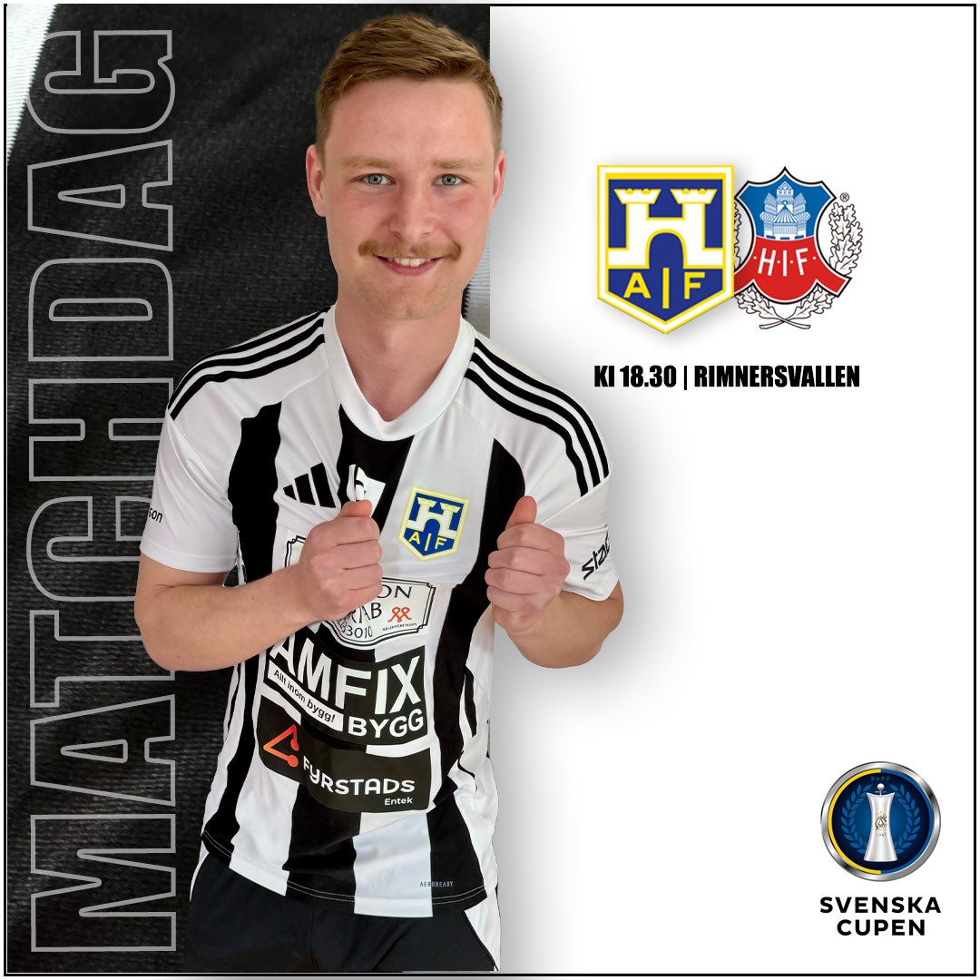 Matchdag i Svenska Cupen! 🤍🖤
Vi laddar för en härlig kväll på Rimnersvallen. Östra läktaren kommer att fyllas med våra ungdomslag och förköpen till huvudläktaren tickar på.

Tänk på att det råder väskförbud på arenan.
#herrestadsaif #uddevalla