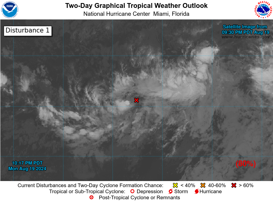 LimWeather's tweet photo. D81 CPAC/D98 EPAC #HurricaneSeason2024
2am EDT
#Invest90E has 80% chance to become a TC in 2 and 7 days will hopefully stay S of #Hawaii;watching this closely tho is highly encouraged
Next name:#Hone/#Hector
#Tropicswx #wxtwitter #HurricaneSeason #90E #EP90 #HIwx https://t.co/T9HpY015st