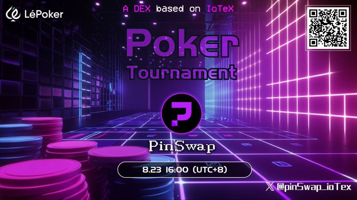 PinSweap poker tournament is coming! 
Free registration is open to everyone. 

⏰ Event date: Aug 23  at 16:00 (UTC+8) 
🏆 Prize: 3 Freemint Whitelist（fcfs）

🔗 Detail: app.lepoker.io/m/hGPvrdv

About PinSwap:
Dive into the future with decentralized trading
protocol officially