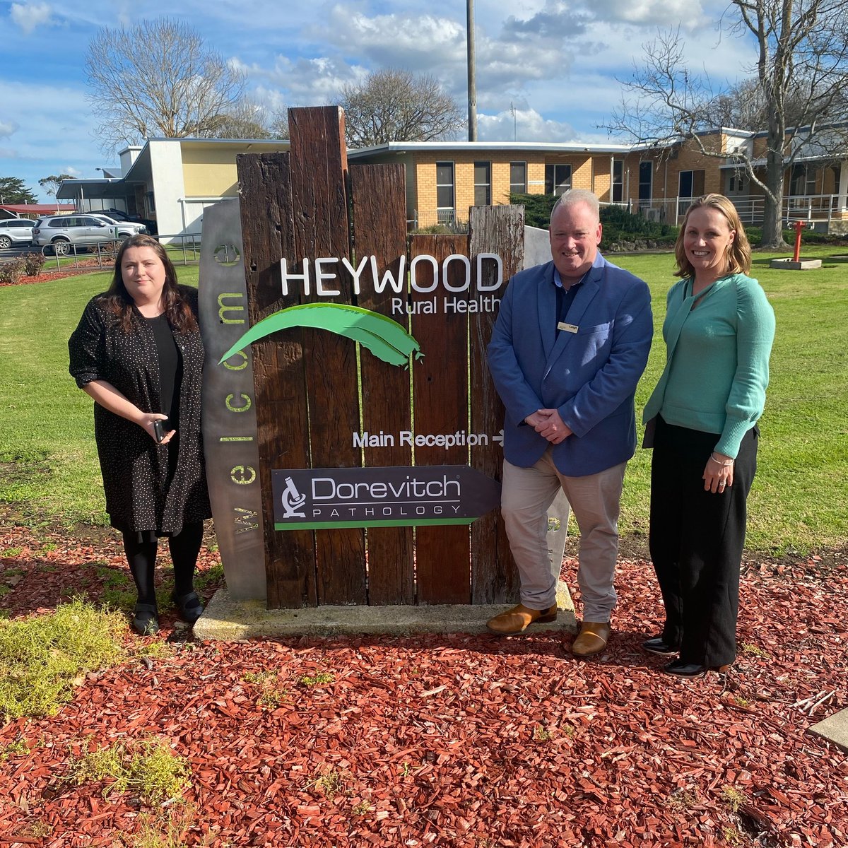CEO Leigh Clark and Senior Projects Advisor Georgia Howie pictured with <a href="/HeywoodRHealth/">Heywood Rural Health</a> CEO Leigh Park.

We discussed some of the innovative strategies they are implementing to address workforce challenges, including successful partnering with other regional services.