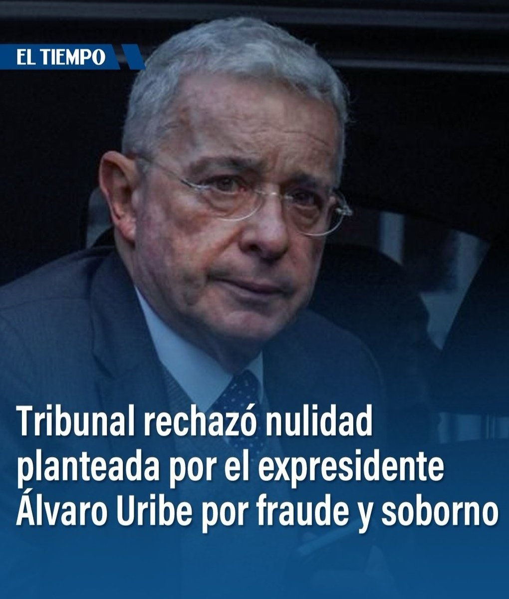 Señor Álvaro Uribe Vélez, Colombia ya no es la finca que usted administró por décadas.
Que triste manera de envejecer, intentando evadir la ley.
Millones de Colombianos esperamos justicia.
