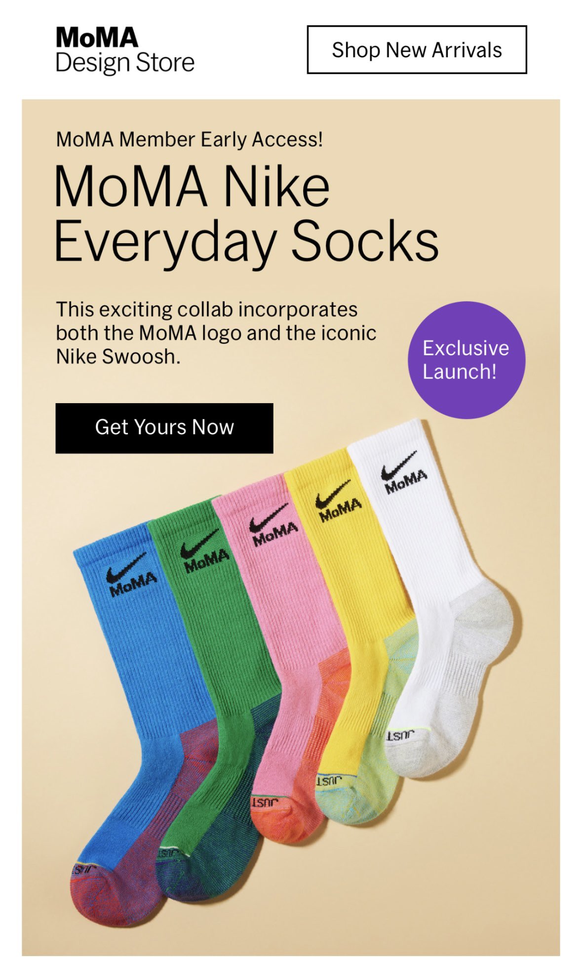 Michael J. Miraflor on X Nike x MoMA socks collab launched today No other SKUs just socks for now https t CFbKGsCgE0 X