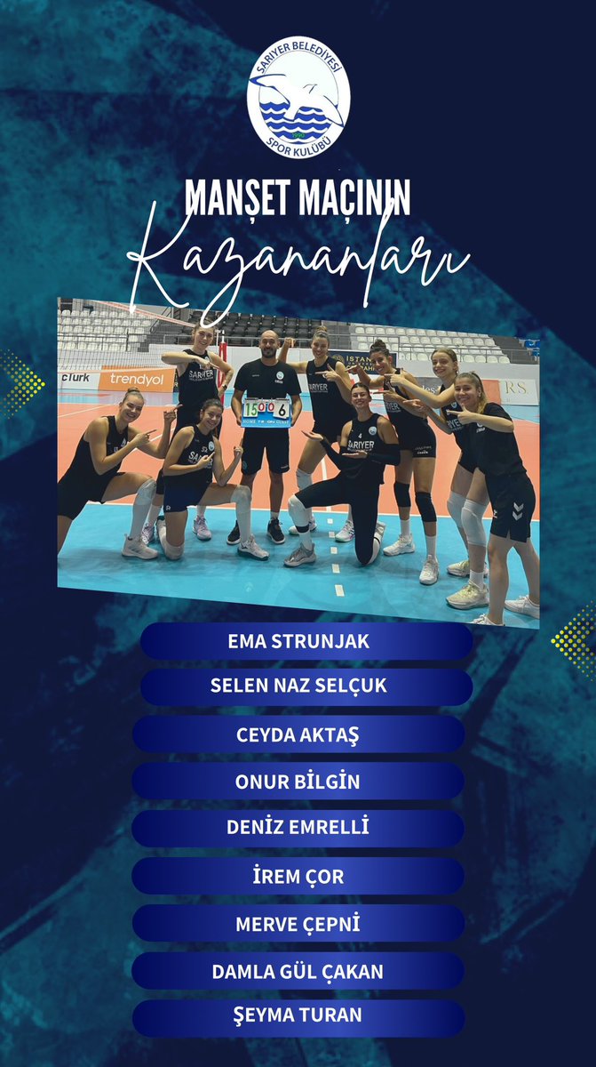 Günün kazananları🫶🏻 #manşetmaçı #SarıyerVoleybol #BoğazınSultanları