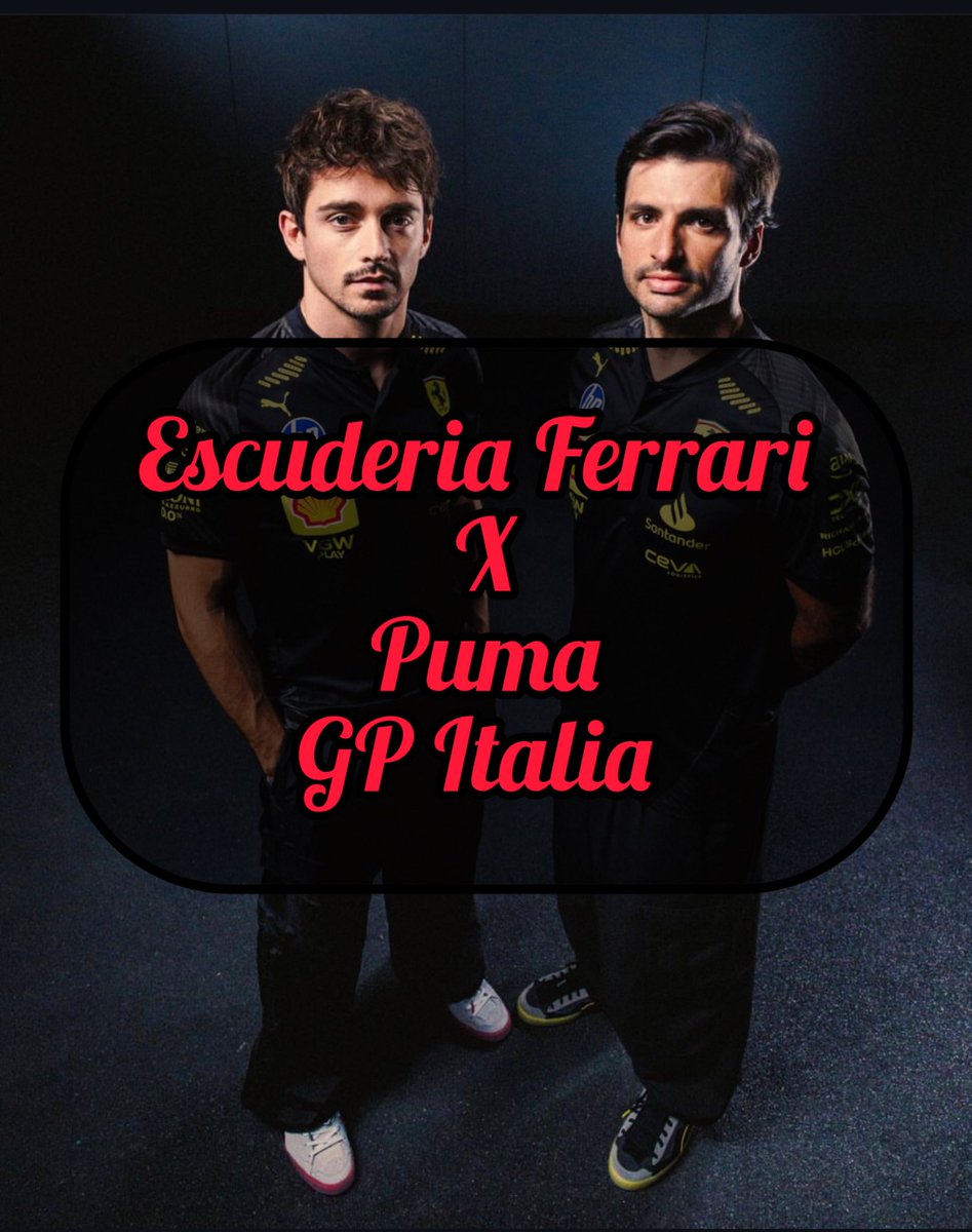 Fash1on_'s tweet photo. Ferrari y Puma presentaron los colores y diseños que llevaran sus pilotos para el proximo GP de Italia celebrado en el circuito de Monza.
Inspirados en la fibra de carbono y con diseños elegantes, la escuderia italiana se vestira de negro y grafito. 
#f1 #Ferrari https://t.co/Qeouy13y7a