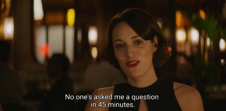 saoirceronan's tweet photo. see how hot priest asked fleabag a question very demure very mindful https://t.co/02ktQ4Ek8f