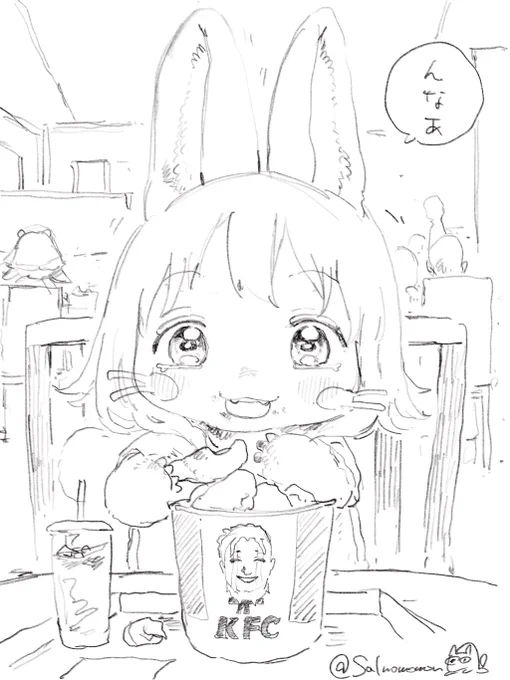 初めてケンタッキーにきたナナチ 