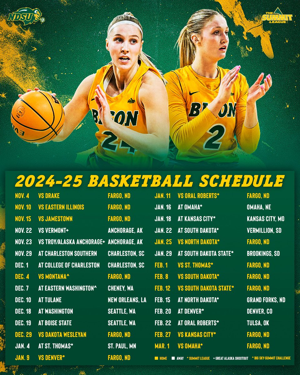 Our 2024-25 schedule is set!

📅: gobison.info/4dZ4Bf4
📰: gobison.info/3AGwydo