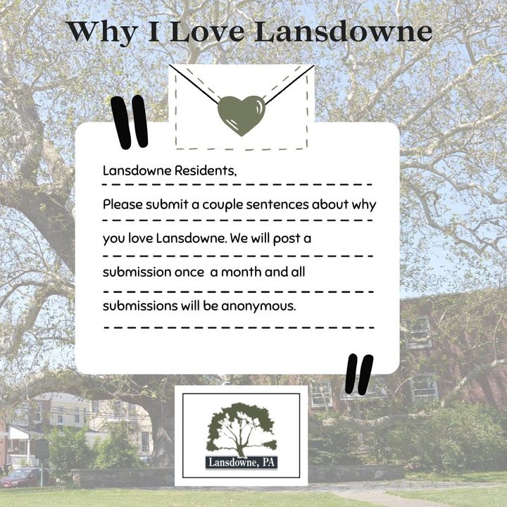 LansdowneGov's tweet photo. Please submit a couple sentences about why you love Lansdowne. We will post a submission once a month and all submissions will be anonymous. 

You can fill out the submission form here: https://t.co/qmsyt46QFu https://t.co/nvEUHYKa3x