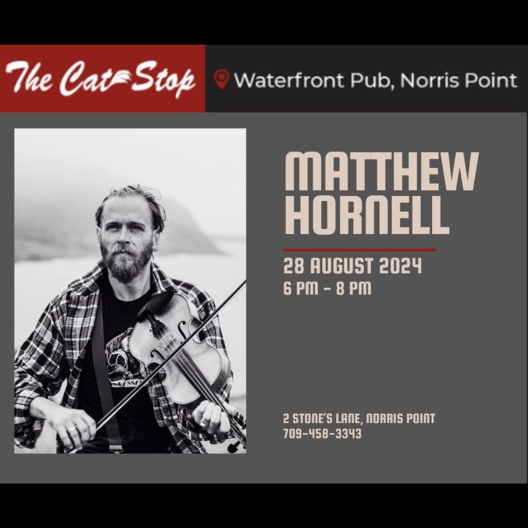 bontours's tweet photo. The Cat Stop Waterfront Pub
2 Stone's Lane, Norris Point
MATTHEW HORNELL
APPEARING WEDNESDAY
AUGUST 28, 2024
6 pm - 8 pm
Matthew Hornell is a singer and a songwriter from Newfoundland and Labrador. https://t.co/UrSXZuXwBZ