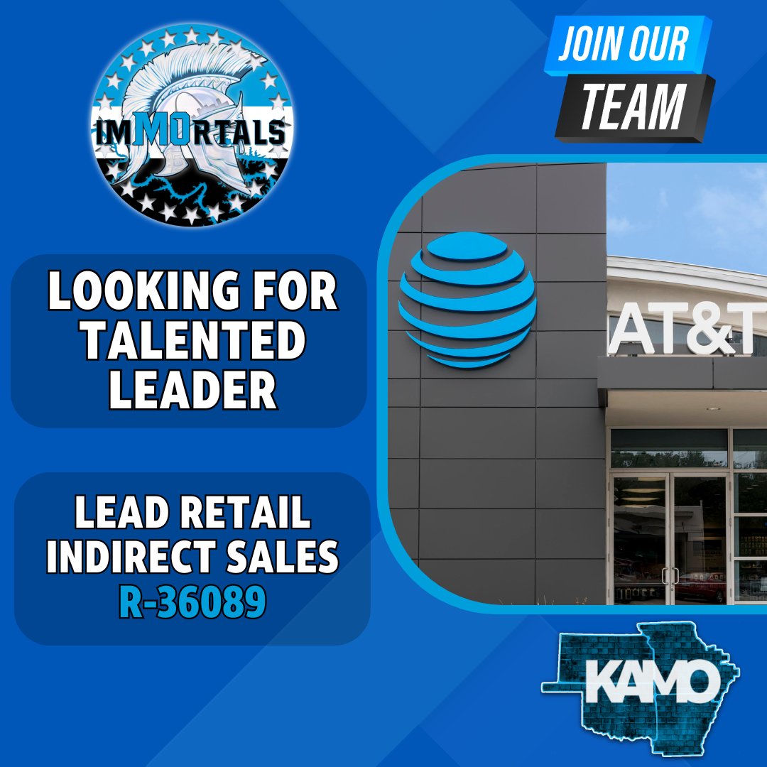 Ready to take the next step in your career?🚀We're hiring a Lead Retail Indirect Sales in the St. Louis area! If you're a natural leader with a passion for growth and excellence, apply today! #imMOrtals #WinMOOREin24