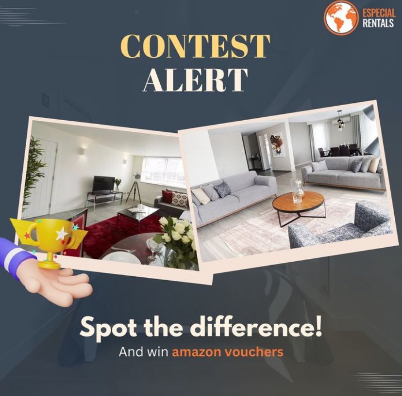 especialrental's tweet image. Contest Alert!🚨 

Spot the difference between Image (A) &amp;amp;
Image (B)

To win:
✅ Tag 5 people
✅ Like and RT this post
✅ Follow us on Twitter
✅ Comment your answer 

#ContestAlert