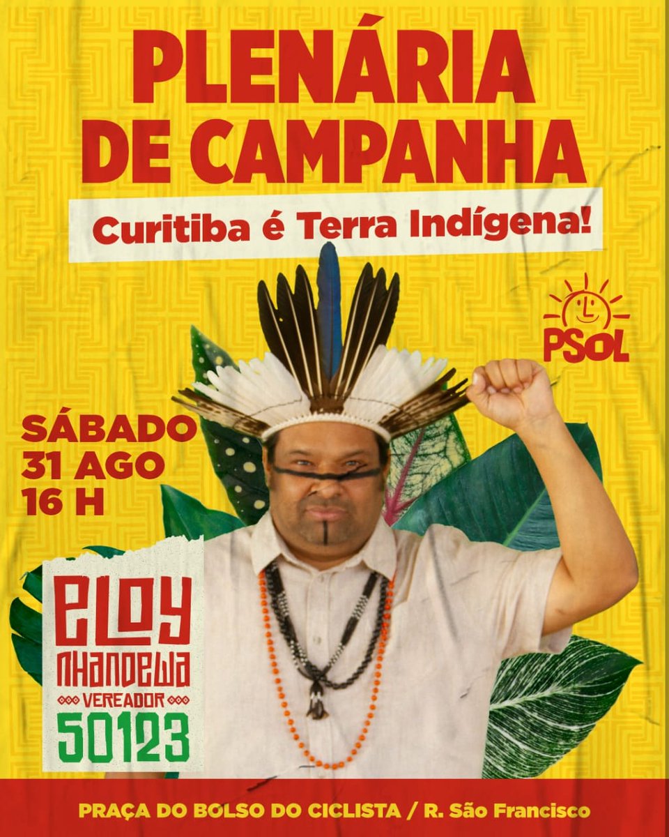 🏹 PLENÁRIA DE CAMPANHA 🏹
SÁBADO | 31/08 | 16h00 | PRAÇA DE BOLSO DO CICLISTA

Contamos com você para fazer história!