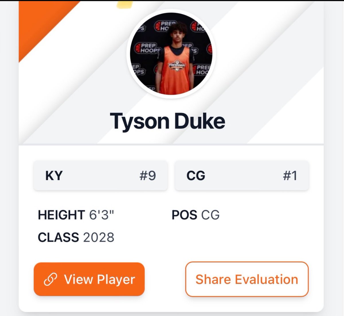 TysonDuke10's tweet photo. Thanks for the evaluation and ranking @PrepHoopsKY  Back to the grind! https://t.co/7vjCaqlnmQ