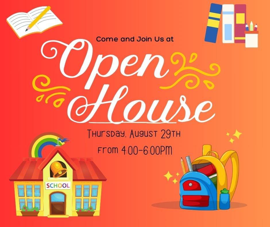 Join us on Thursday, August 29th from 4:00-6:00pm for Open House!  Let your student be the guide, showing you around their classroom &amp; share the amazing work they have completed in these first few weeks!  We can't wait to see you there!  #WhereTheStarsShine #shinebrightertogethe