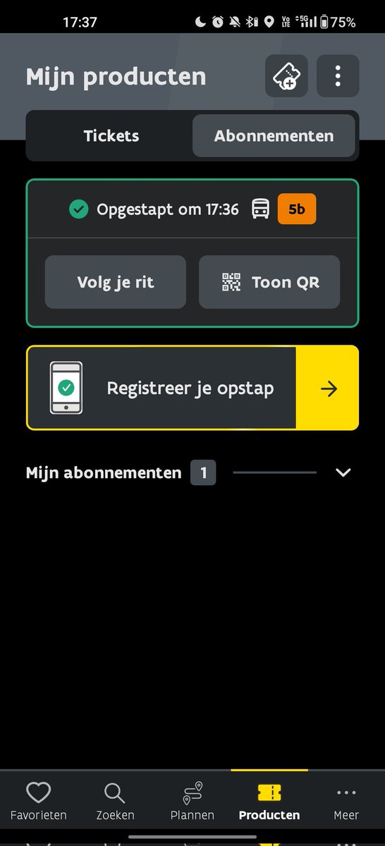 Online kunnen opstappen op de lijn is echt de shit
