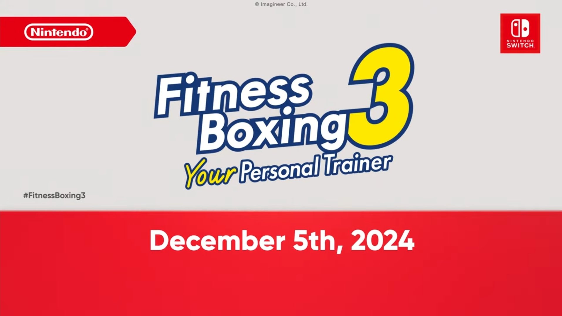 Knoebel on X: "'Fitness Boxing 3: Your Personal Trainer' launches December  5th on Nintendo Switch. https://t.co/RS1pAU75ZI https://t.co/SMgiUg0m2u" / X