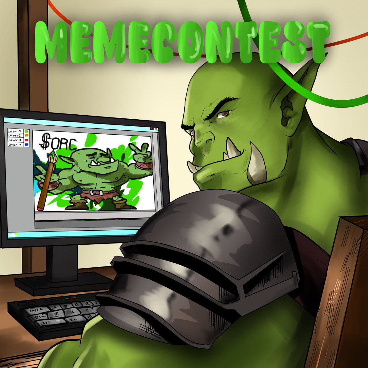 Hey ORCs we are announcing start of a meme contest with great rewards! 💸

RULES:
 - Retweet this post
 - Follow ORC on X 
 - Use any ORC (can be any color); no AI; image meme, gif or video and post in the comments and telegram channel t.me/orcsolmeme 
 - Be active in ORC