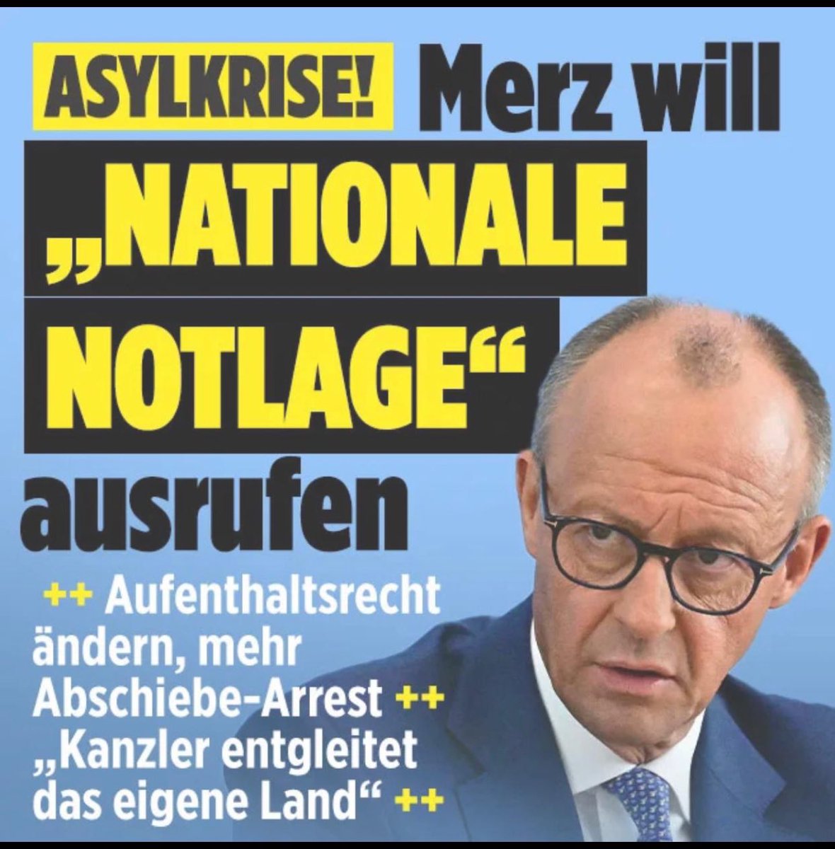 MichaelKuhr's tweet photo. #Merz, der Mitverantwortliche für diese Zustände, liefert erneut nur leere Worte.

Ich würde den nationalen Notstand ausrufen, bis keine der etablierten Parteien mehr Regierungsverantwortung trägt, denn sie sind zu 100 % für diese nationale Krise verantwortlich. Danach kann es nur noch besser werden, denn dann wird es nicht mehr heißen „Deutschland zuletzt“, sondern „Deutschland zuerst“. ✊🏻 @WerteUnion @HGMaassen @Alice_Weidel @AfD