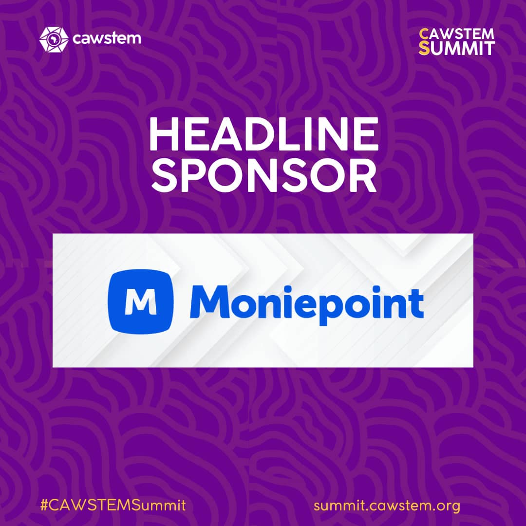 cawstem's tweet photo. OUR HEADLINE SPONSOR!
Thank you @moniepointng for coming on board as our #HeadlineSponsor. Moniepoint Microfinance Bank provides businesses with simple solutions to power them.
To learn more about their services, visit https://t.co/cMvYJelx9x
#CAWSTEMSummit #ChartYourPath https://t.co/GfVWiVPOKi