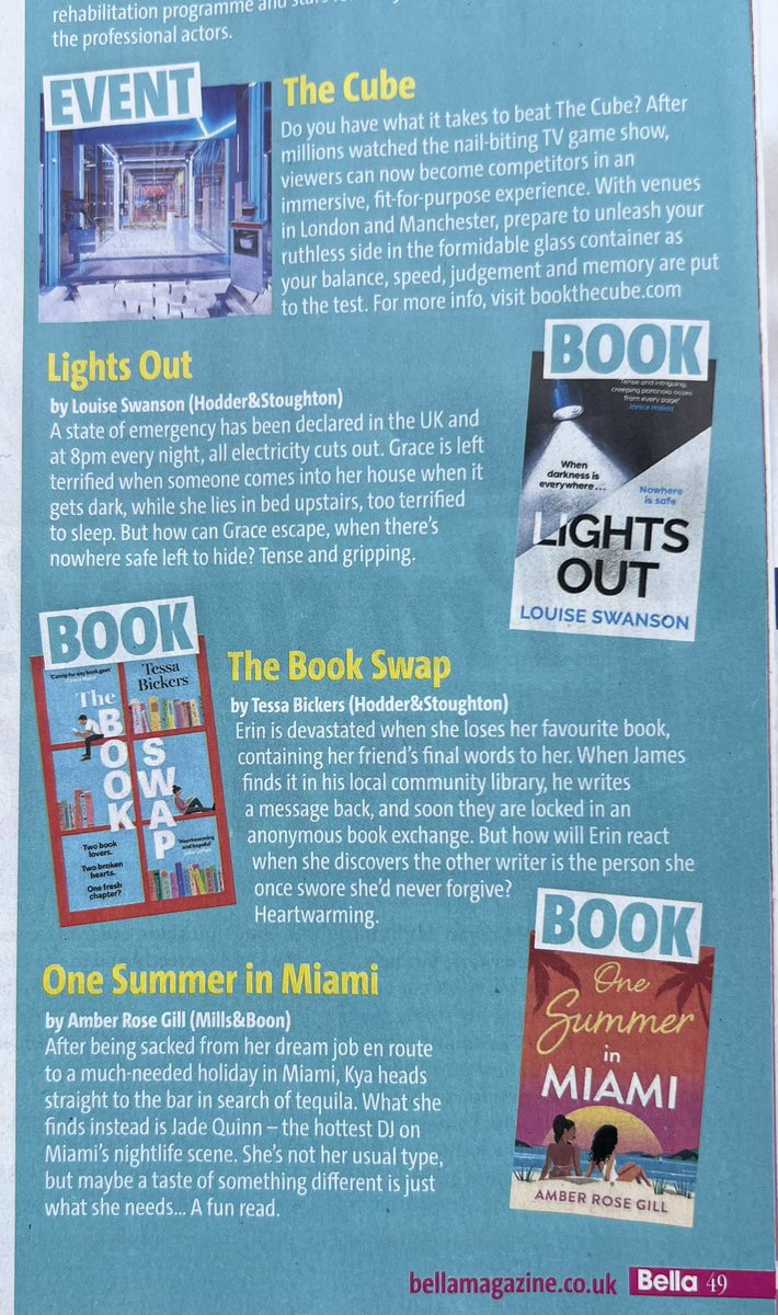 Louise Beech/Louise Swanson (@louisewriter) on Twitter photo I have a book coming out in NINE days! Been busy moving house but thank you so much <a href="/bellamagazineUK/">Bella Magazine</a> for this ace review of #LightsOut. Coming 5th Sept! Order here: amazon.co.uk/dp/152939614X?… I have a book coming out in NINE days! Been busy moving house but thank you so much <a href="/bellamagazineUK/">Bella Magazine</a> for this ace review of #LightsOut. Coming 5th Sept! Order here: amazon.co.uk/dp/152939614X?…