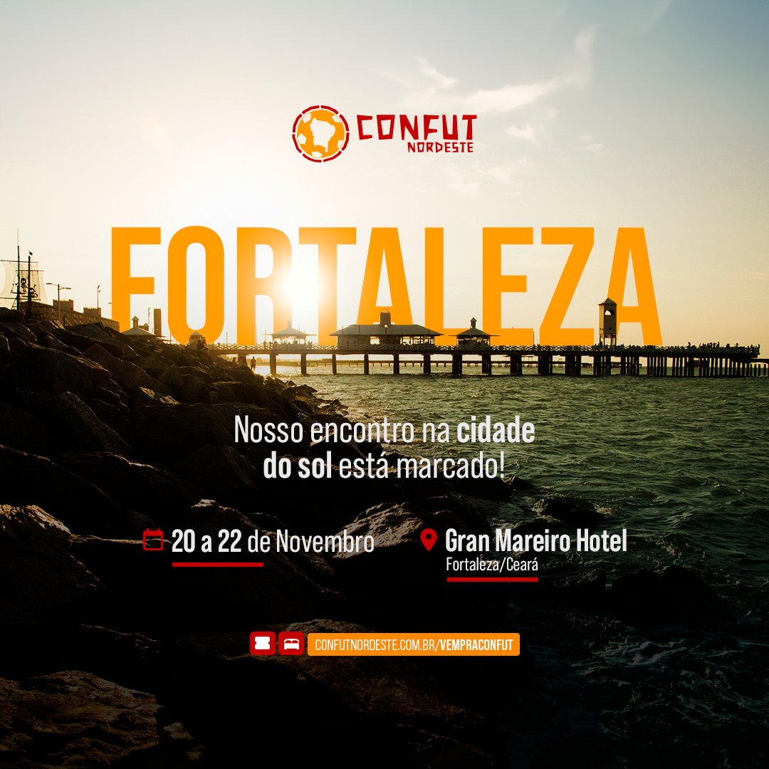 ☀ Estamos chegando, Fortaleza

A Cidade do Sol será nossa casa na edição de 2024. O Hotel Gran Mareiro, que agora conta com uma nova estrutura, mais ampla e com espaço destinado a eventos, será nosso Hotel e Local Oficial.