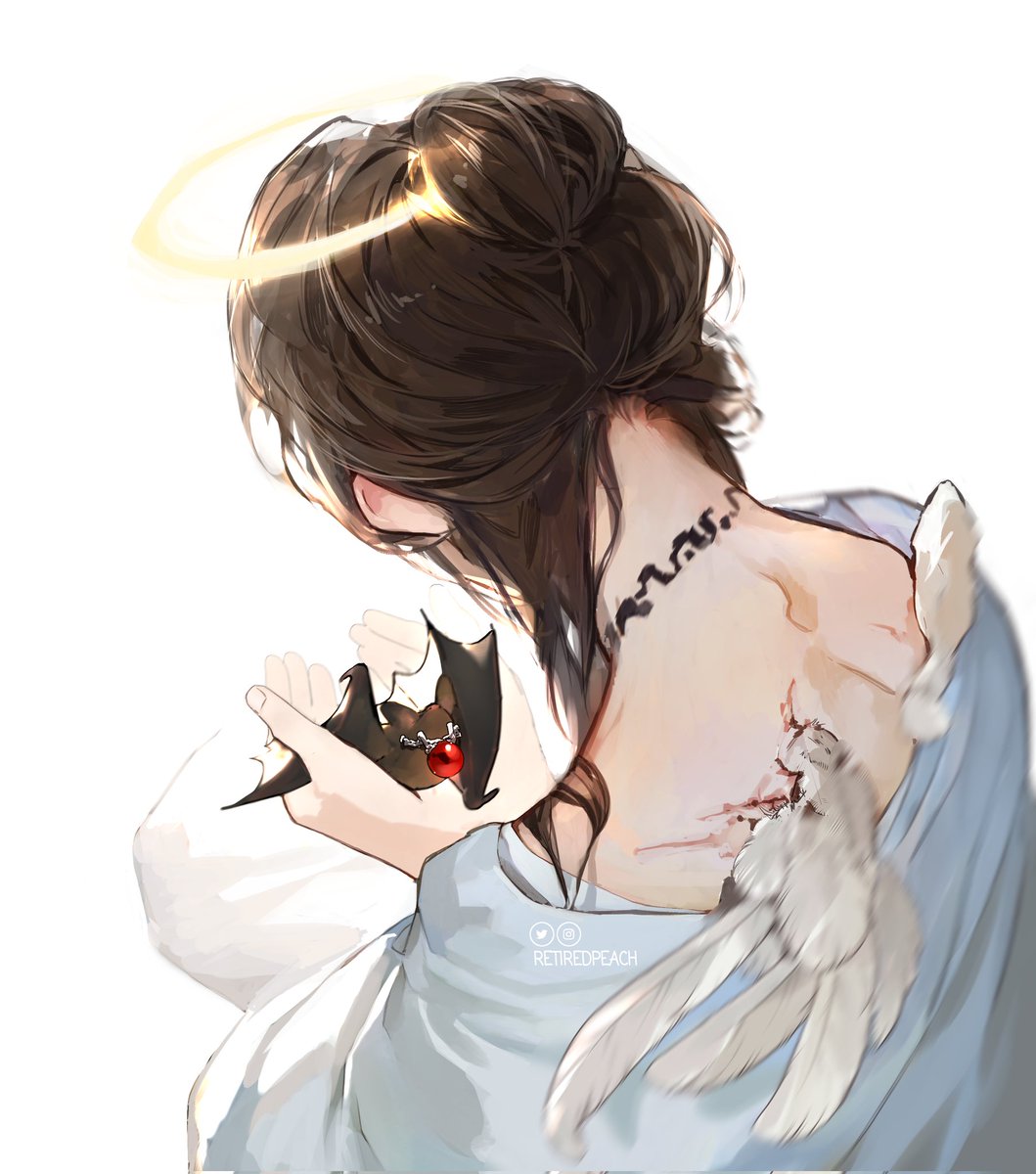retiredpeach's tweet photo. Another one for hualian angel×demon !au ~fallen angel xl https://t.co/RKlE4aJkuh