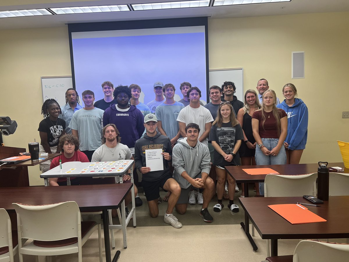Day 1 of #PHEC330 class this morning <a href="/SalisburyU/">Salisbury University</a> was a success!!! <a href="/lahenry96/">lahenry96</a> <a href="/SUSeaGulls/">Salisbury Athletics</a>