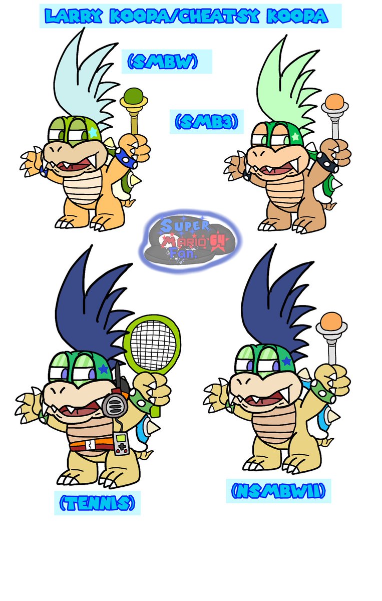 smf_fan's tweet photo. Larry Koopa/Cheatsy Koopa (Two Versions.)
#Koopalings #Koopa_Kids #NSMBWii #SuperMarioBros #SuperMarioBros3 #Larry_Koopa https://t.co/BfDvxsnxjr