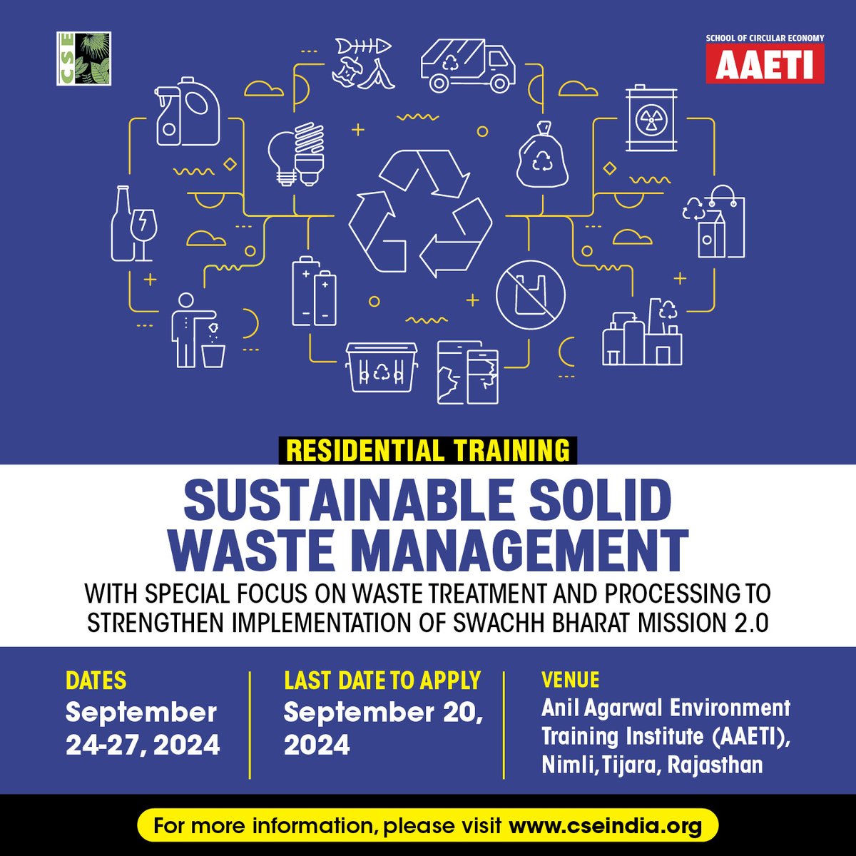 🌍Be a Waste Warrior! Join our Sustainable Solid Waste Management training! Learn the ins and outs of waste treatment and processing. Sign up now:
cseindia.org/sustainable-so…