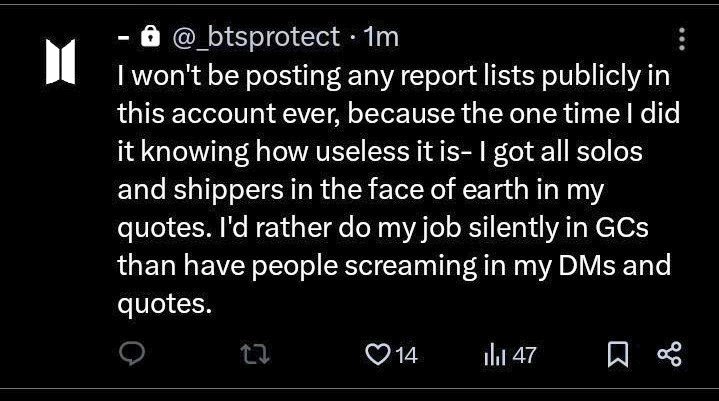 BlockForJKV's tweet image. ⚠️ MEGA BLASTER SUPER REPORT ‼️

❗X.com/_BTSPROTECT ( jikookprotect ) 

Report multiple times under
SPAM
ABUSE + HARASSMENT