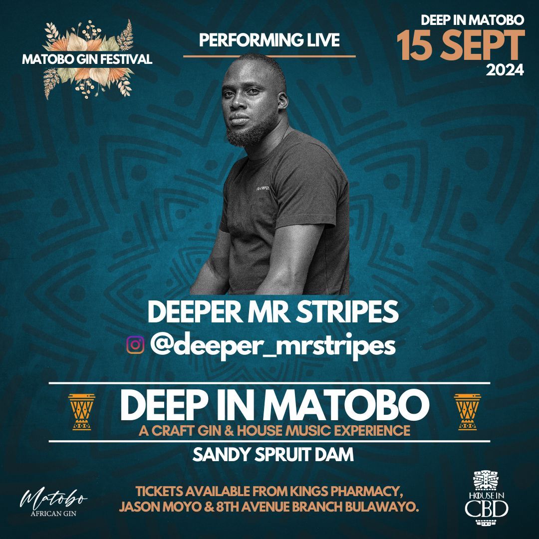 Get ready to dance to the beat with Deeper Mr Stripes at the Matobo Gin Festival! This talented DJ knows how to keep the crowd energized with his electrifying beats. Don't miss this opportunity to see a master in action! #MatoboGinFestival 🎶🔥