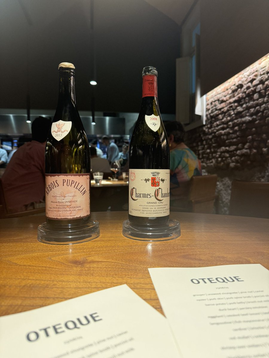 AND NOW, WITHOUT FURTHER ADO, HERE WE GO: THE GELINAZ BESTEST 2024 SPEEDBALL AWARD GOES TO LEONARDO SILVEIRA, THE RIO MICHELIN STARRED OTEQUE RESTAURANT GM AND CELLAR MAITRE -A-PENSER FOR HIS COMBO OVERNOY ARBOIS PUPILLIN 2015 &amp; CHARMES-CHAMBERTIN ARMAND ROUSSEAU 2008. BEAT THAT.