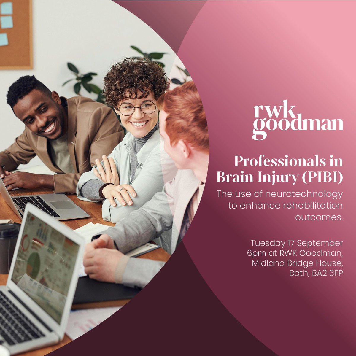 RWK Goodman Personal Injury (@rwkg_persinjury) on Twitter photo Come along to our Professionals in Brain Injury event in Bath where Alison Gomes Da Silva from <a href="/HobbsRehab/">Hobbs Rehabilitation</a> will be speaking on the use of neurotechnology to enhance rehabilitation outcomes
Tuesday 17 September @ 6pm. RSVP with <a href="/CharlotteW_RWK/">Charlotte Webb</a> Come along to our Professionals in Brain Injury event in Bath where Alison Gomes Da Silva from <a href="/HobbsRehab/">Hobbs Rehabilitation</a> will be speaking on the use of neurotechnology to enhance rehabilitation outcomes
Tuesday 17 September @ 6pm. RSVP with <a href="/CharlotteW_RWK/">Charlotte Webb</a>