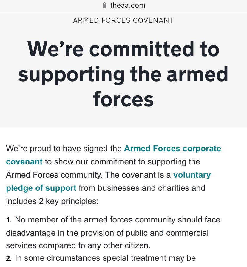 combat_boot's tweet photo. I assume you are still ignoring the question @TheAA_UK @AAPresident?

Why are you refusing to help some service personnel &amp; their families due to you not understanding the rules?

Why do customers not find out they are not covered until they are actually broken down &amp; need help? https://t.co/V9GRksNq2E
