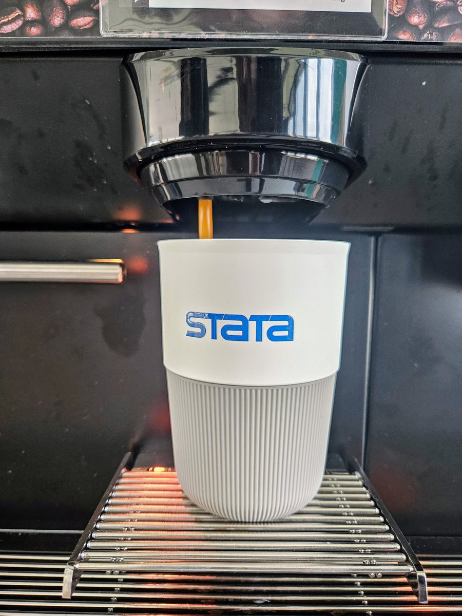 My new favourite coffee cup by <a href="/Stata/">Stata</a> at <a href="/EEANews/">EEA</a> conference 🤩

Don't ask me about the coffee though....🤢