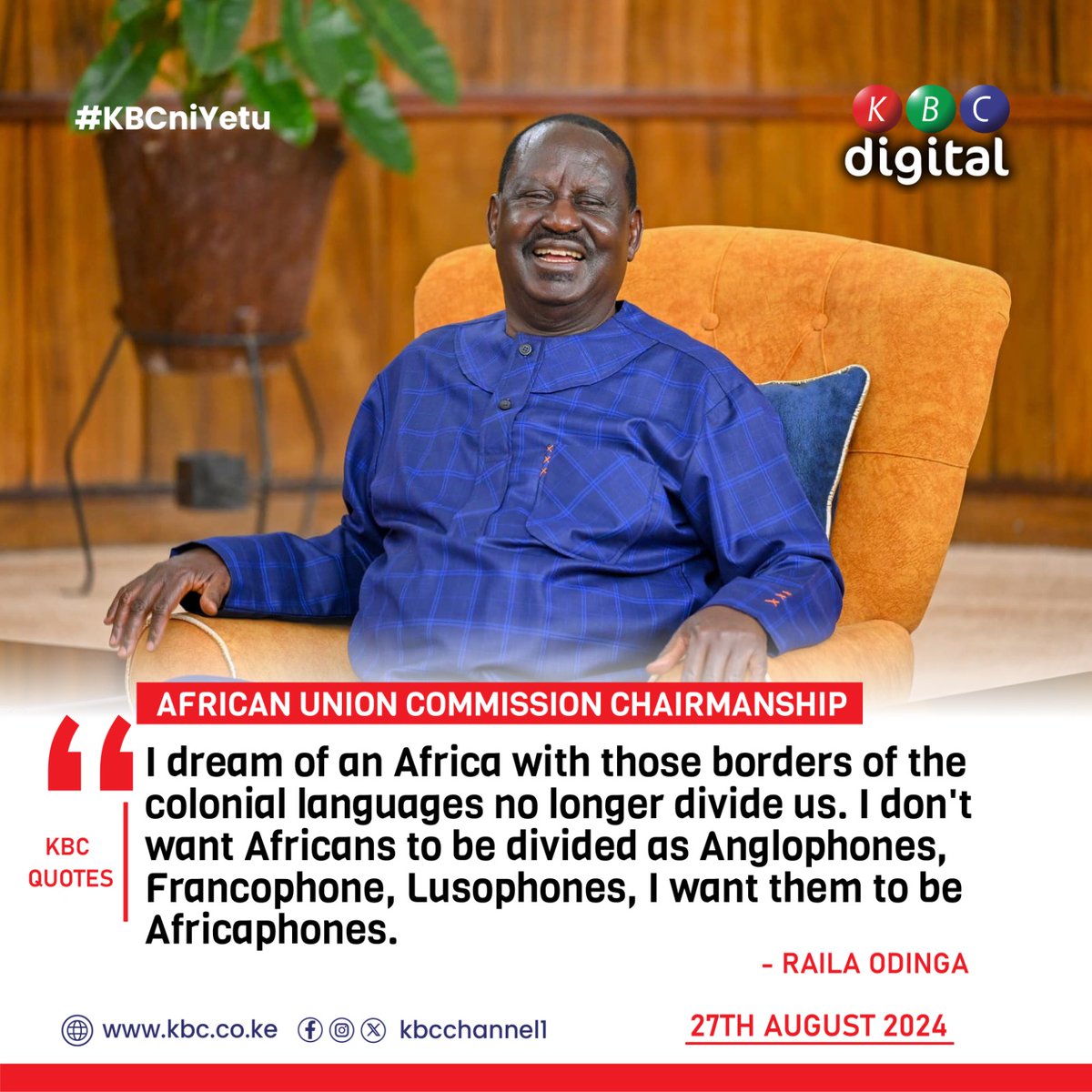 GSMilia's tweet photo. "I'm ready to serve, my heart is ready, my hands are steady and with your support I shall get the opportunity to be of service to Africa, the cradle of mankind.I'm made in E.A,for Africa. 
 Congratulations Your Excellency RT Hon. Raila Odinga 
#RailaForAfrica #Raila  #WilliamRuto https://t.co/qeqDf5E6Lm