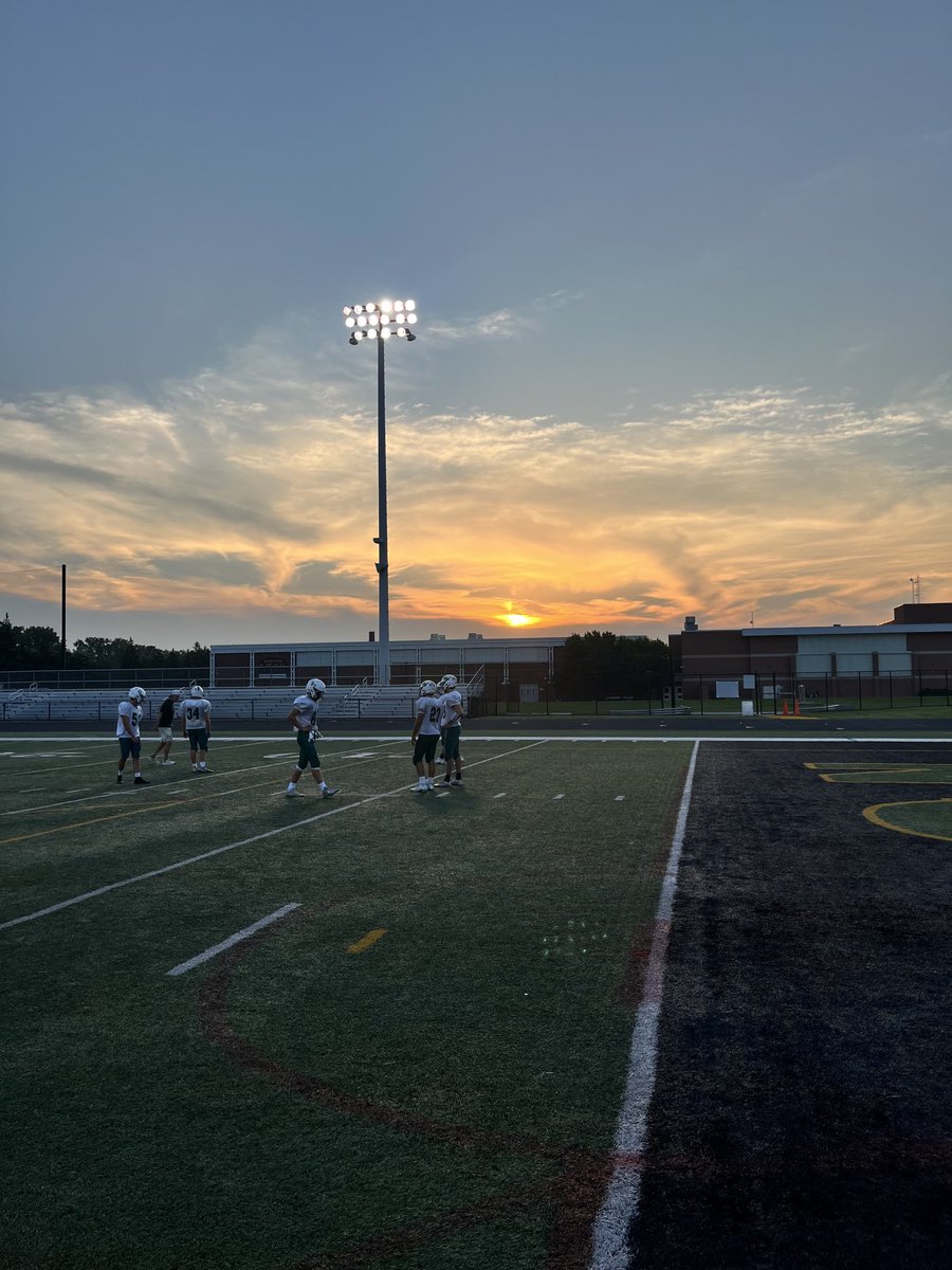 A hot day ahead but a beautiful morning for a practice.