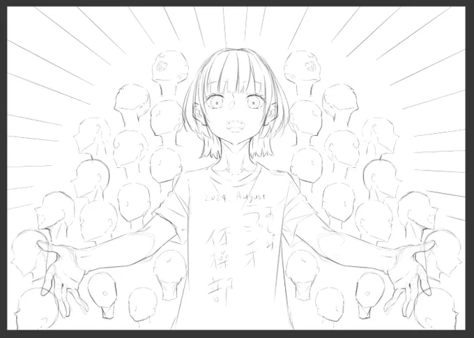 っていうラフを描いてみた 