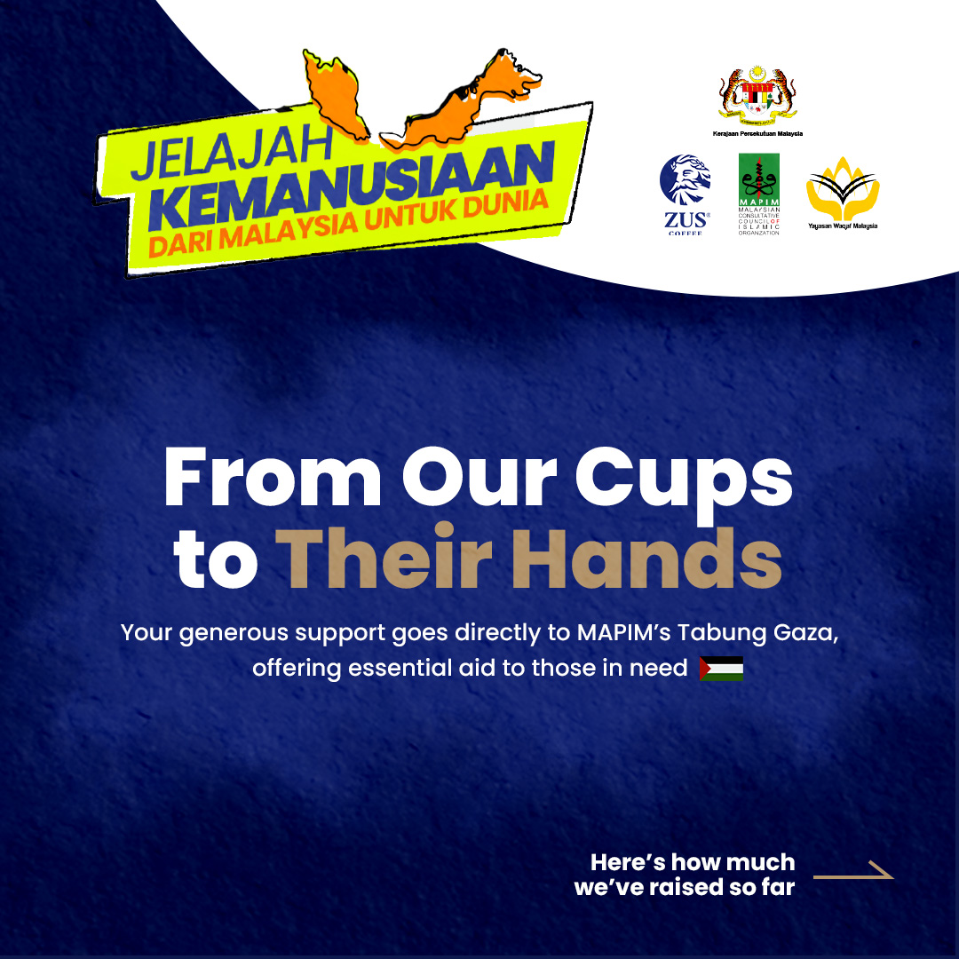 ZUSCoffee's tweet photo. Our ZUSsies are the best 💪 With your support, we’ve raised RM46,614 to date for MAPIM’s Tabung Gaza. Your help makes all the difference. Let’s keep the compassion flowing! 🇲🇾🇵🇸 #WakeUpForGaza #LokalMendunia https://t.co/Yp7Hb2LYrG