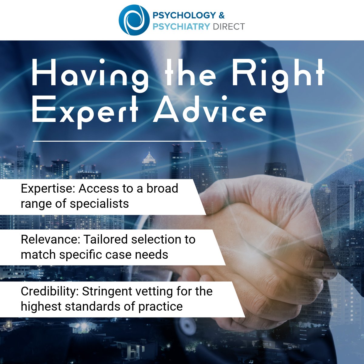 PsychDirect's tweet photo. In the legal field, the right #expertwitness can be the linchpin of a #legal case - that’s why improved selection &amp; #vetting processes are crucial.

With a database of +1,000 practitioners, at #PsychologyDirect &amp; #PsychiatryDirect, we provide the expert variety to fit every case. https://t.co/xDtpxEYphY