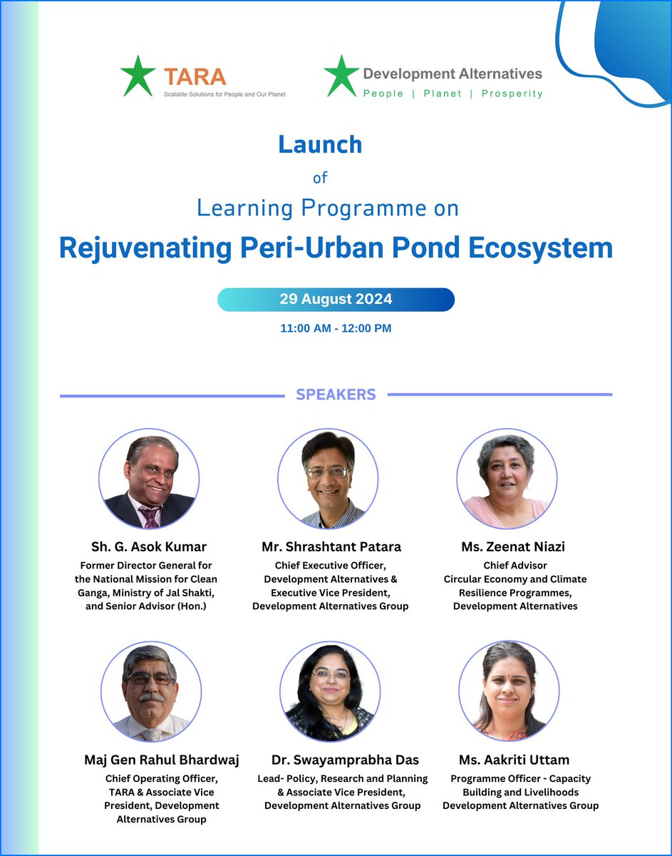DAperspectives's tweet photo. Reviving Ponds, Reviving Lives!

Join us on August 29, 2024, for the online launch of our Rejuvenating Peri-Urban Ponds Ecosystem learning programme!
Time: 11 AM - 12 PM

Register here: https://t.co/2CNpWsH5E9 https://t.co/TBJQcWYn9y