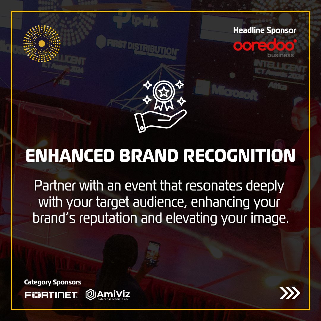 IntICTAwards's tweet photo. Boost your brand’s presence in the ICT industry by sponsoring the Intelligent ICT Awards Middle East!

Why sponsor? 
⭐Increase brand awareness
⭐Build relationships
⭐Enhance brand recognition

Contact us today to explore sponsorship opportunities: 
eventsteam@lynchpinmedia.com https://t.co/CnNXEvxawd