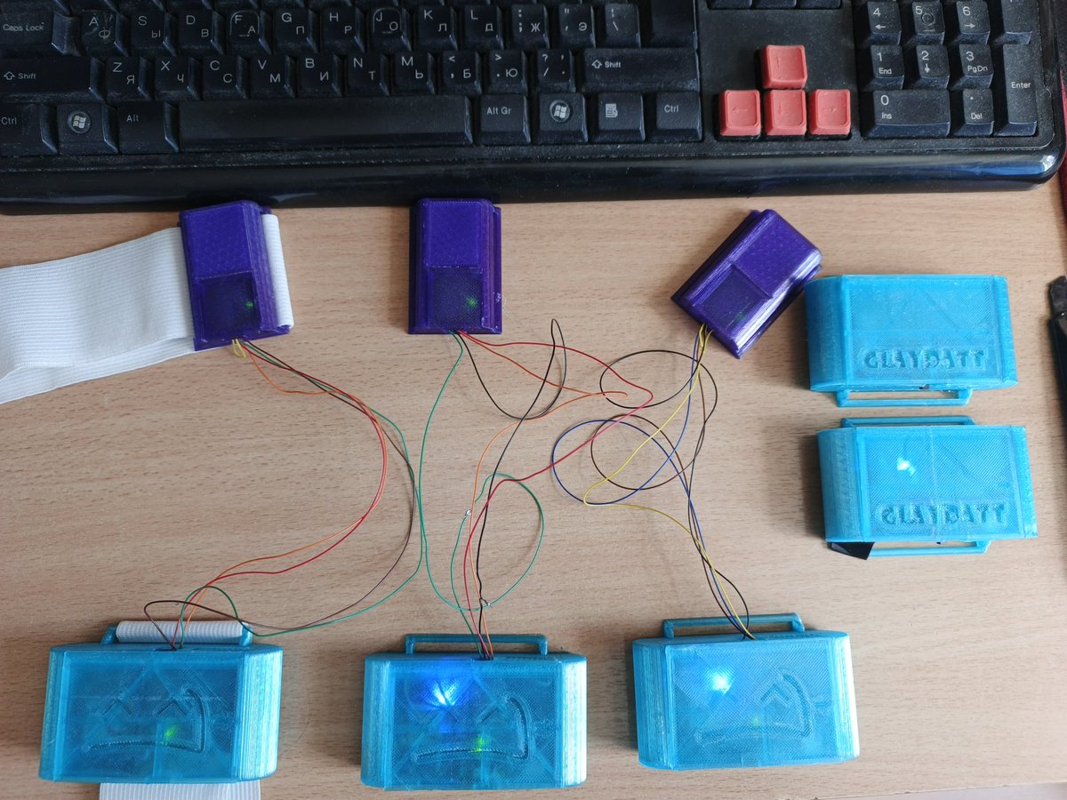 Glebati_28's tweet photo. I finally finished my SlimeVR trackers https://t.co/qT6g2fIlRz