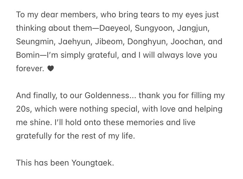 🐥 240827 Youngtaek Weverse Translations

Dear Goldenness.

#골든차일드 #GoldenChild