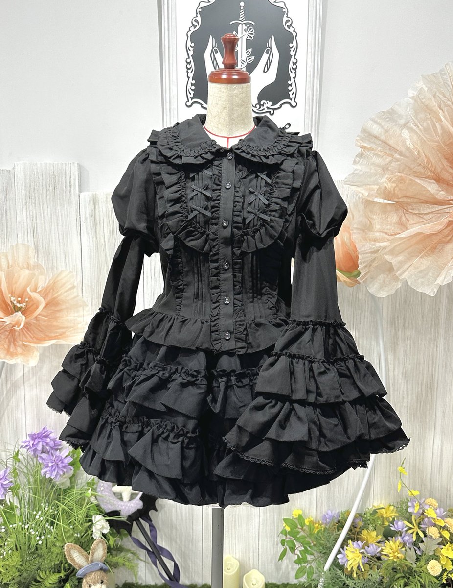 Nightingale and Rose ブラウス・スカートセット【Mewroco】 無地の姫