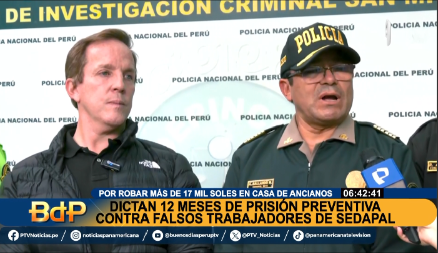 PanamericanaTV's tweet image. BDP EnVivo | ATRAPADOS. Robaron más de 17 mil soles en Casa de Ancianos. #FalsosTrabajadores de #Sedapal recibieron 12 meses de prisión preventiva.
Míranos EN VIVO ►ptv.pe/vivo
#PanamericanaTelevisión  @PoliciaPeru