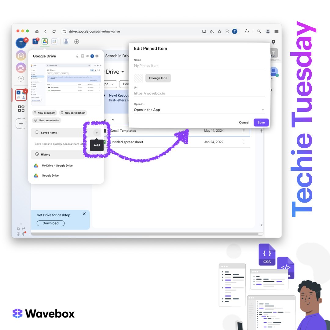 🚀 Have you ever stumbled upon that one simple feature that’s just missing but should've been there all along? 🙄 Well, I had one of those moments. 

You can now add any link you like! 🎉 Just hover over any app and tap that magic plus button ➕ to create a brand-new saved item👇